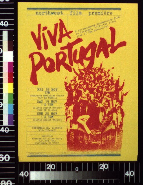 Photo:Portland OR 1977 Viva Portugal Documentary Film Premiere Poster