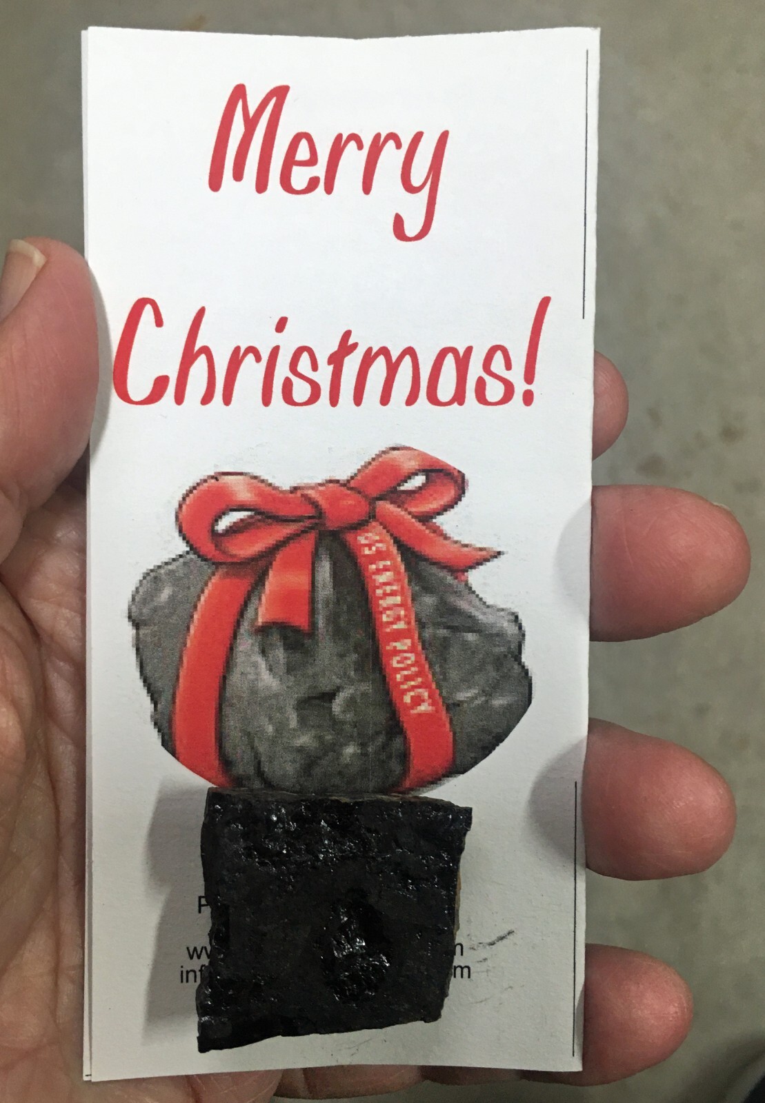 Christmas Lump of Coal Stocking Stuffer
