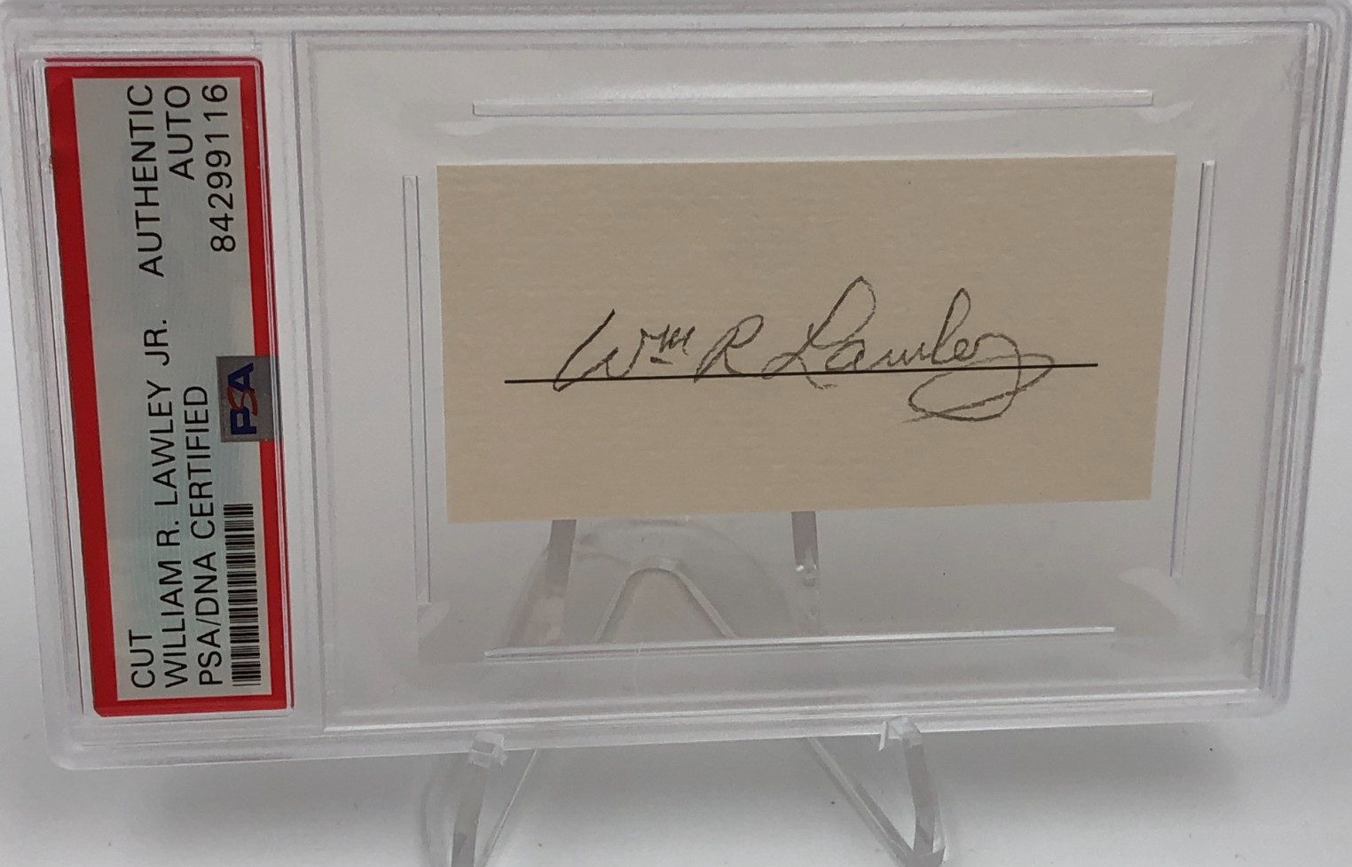 WILLIAM R. LAWLEY JR. PSA AUTO Signed Card U.S.A. AIR FORCE WWII MEDAL OF HONOR