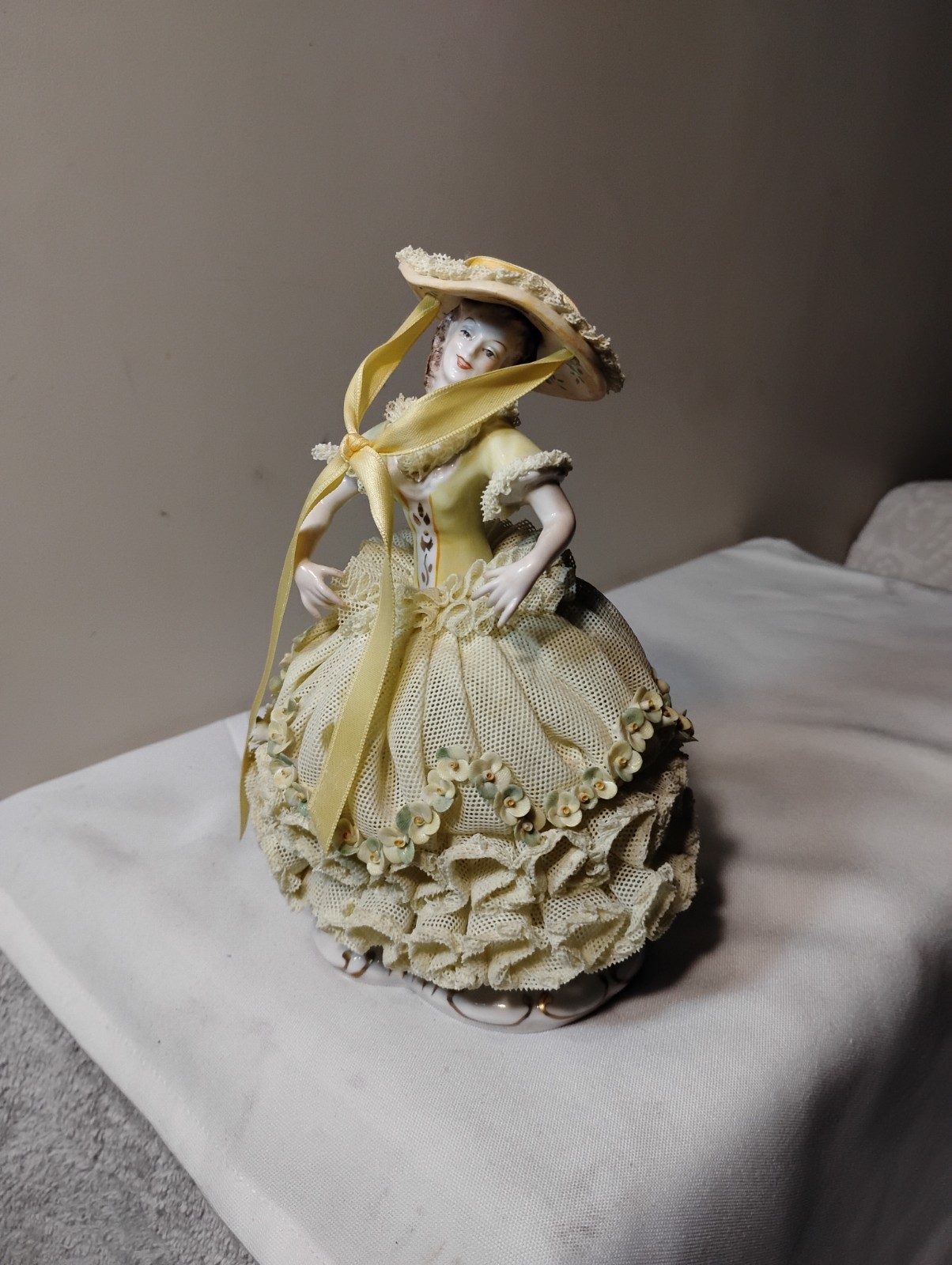 Vtg MZ Irish Dresden Porcelain Figurine Summertime Sunshine Collection RARE LOOK