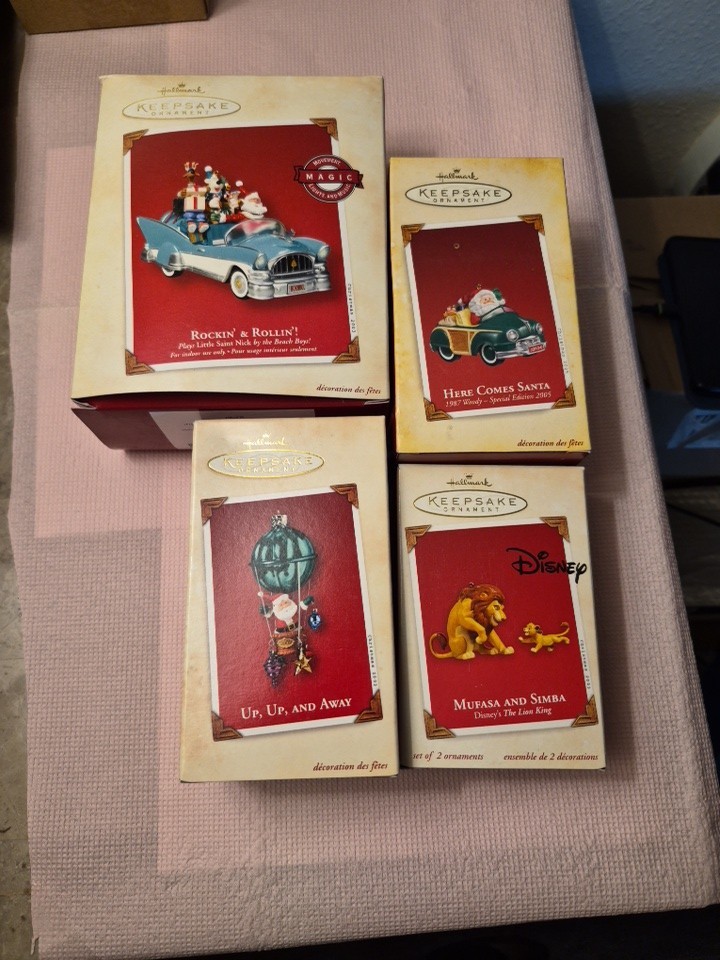 Hallmark Ornament Lot Of 4 New In Box Ornaments 
