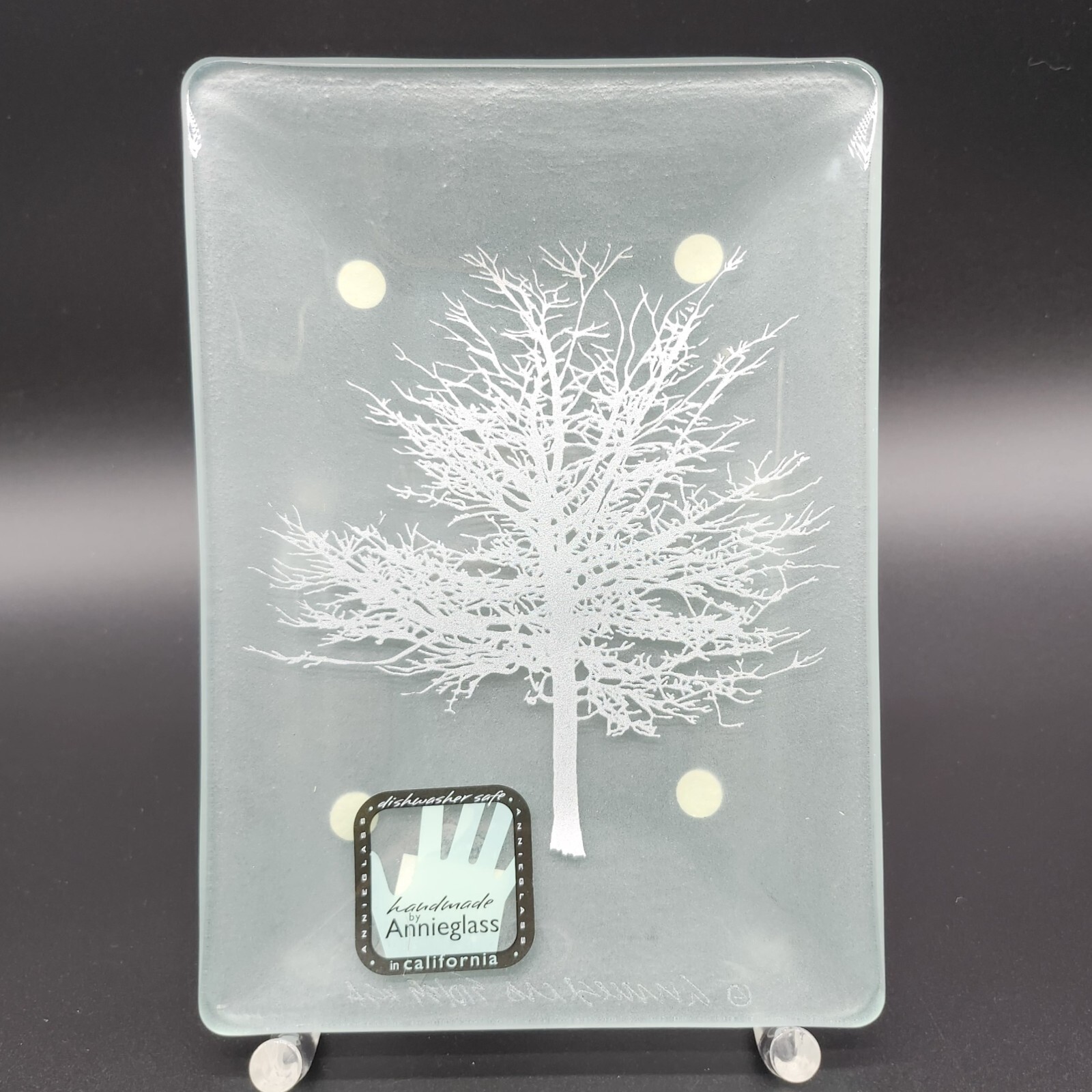 Handmade by Annieglass in California Frosted Artist Signed 310/99 USA Bowl Plate