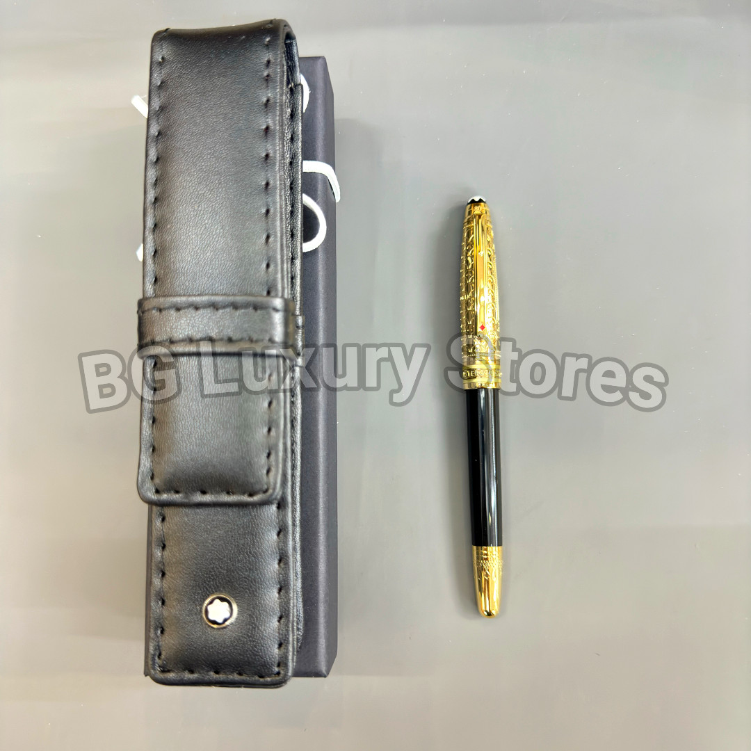Montblanc Lorenzo de Medici Fountain Pen Fine Nib Leather Pouch LUXURY Montblanc Lorenzo de Medici Fountain Pen Fine Nib Leather Pouch LUXURY