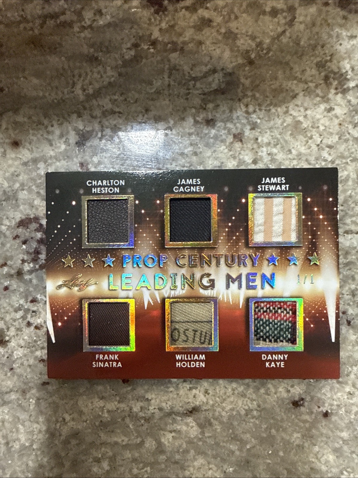 2018 1/1 LEAF POP CENTURY PROP CENTURY LEADING MEN RELIC SINATRA HESTON CAGNEY