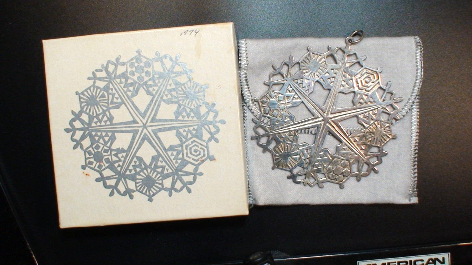 925 STERLING SILVER 1974 SNOWFLAKE CHRISTMAS ORNAMENT METROPOLITAN MUSEUM OF ART