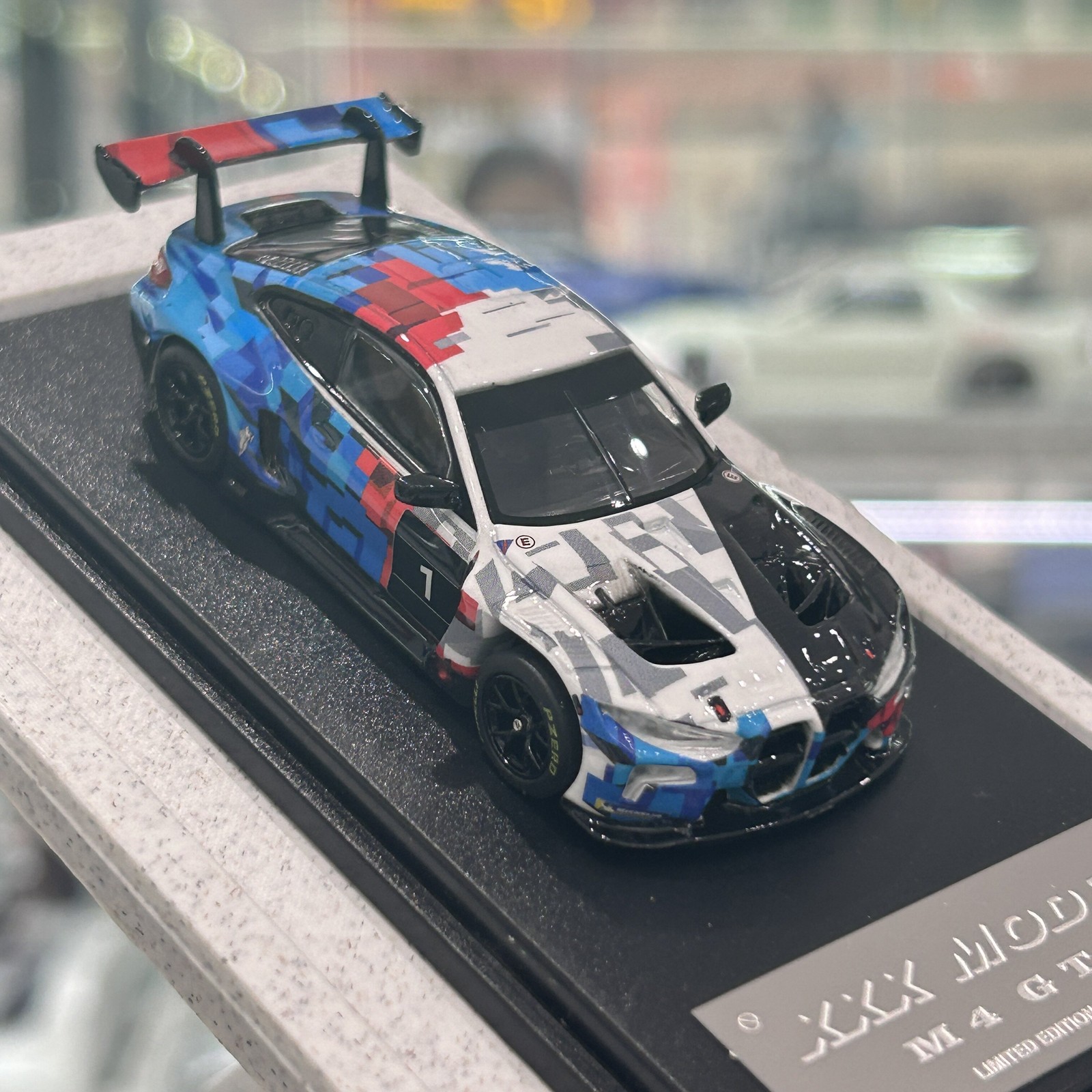 M4 GT3 1/64 - Rare Diorama Showcase Diecast Miniature Collectible