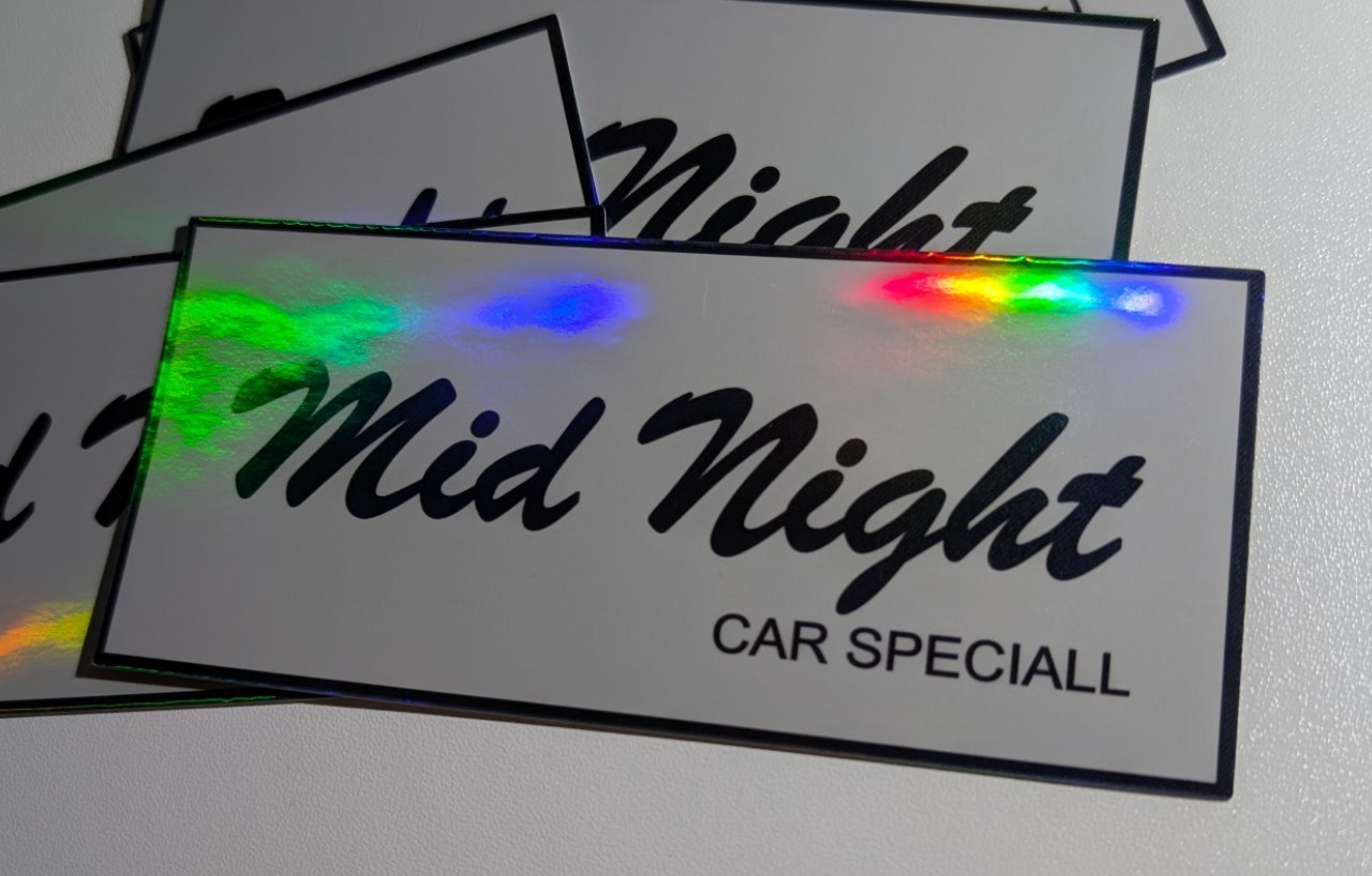 Mid Night Club Car Speciall Holographic Sticker Decal 5\