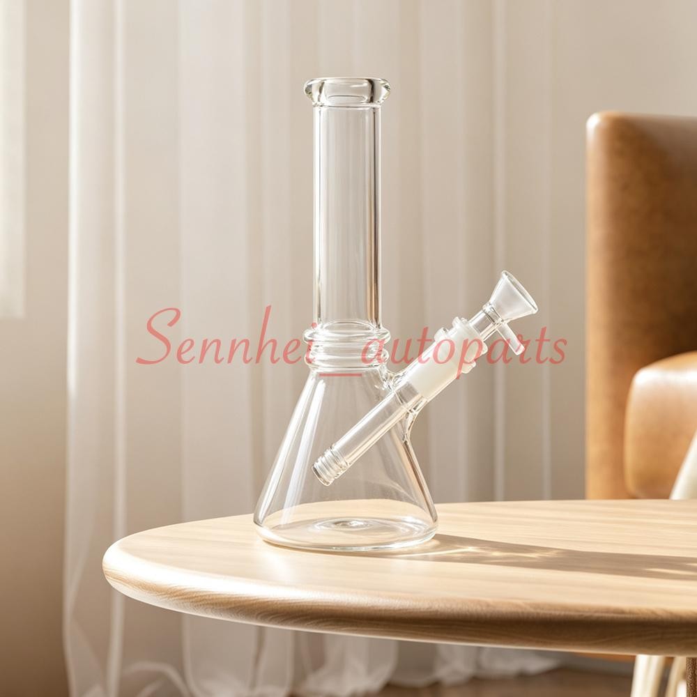Thick 8'' Clear Glass Bong Water Pipe Smoking Hookah Thick Shisha Beaker Bubbler