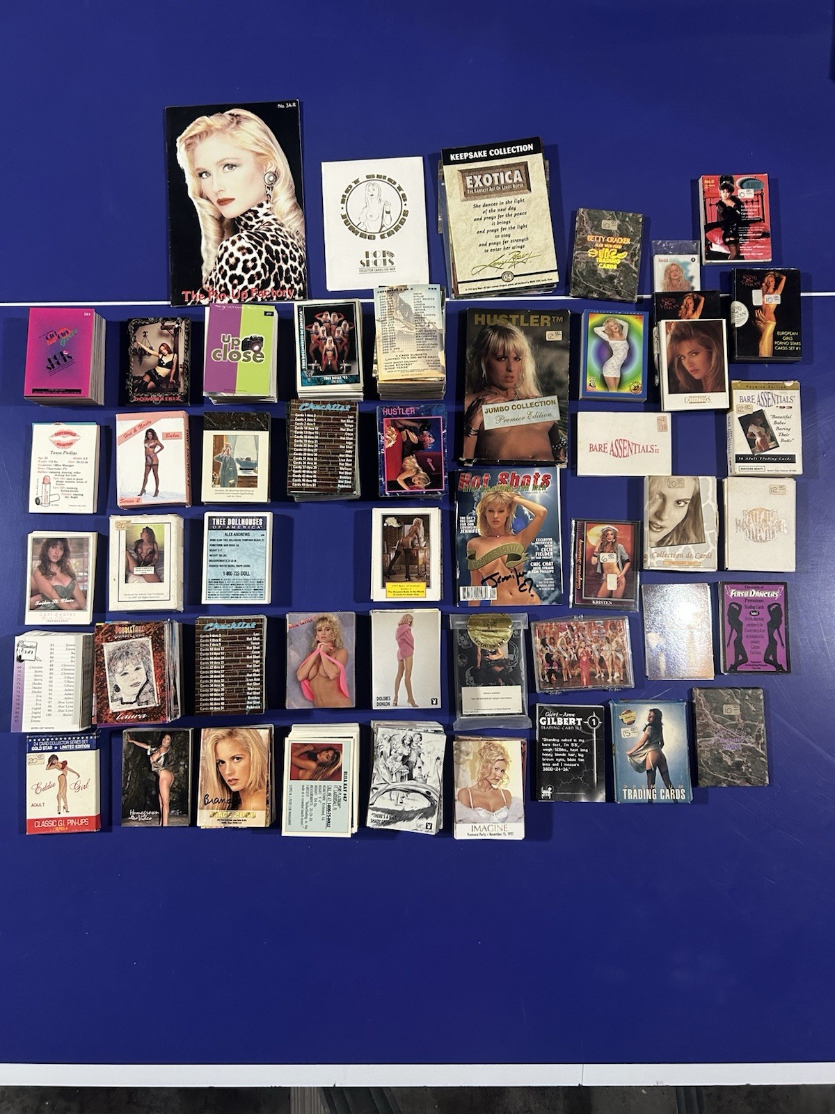 Huge Lot Vintage Adult Trading Cards Hot Shots Hustler Etc 2500 + Cards Sets
