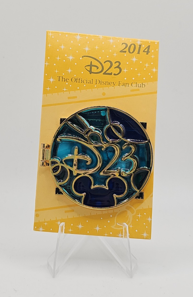 NEW D23 Stained Glass 2014 Walt Disney WDW Version Disney Pin Opens to Photo NEW D23 Stained Glass 2014 Walt Disney WDW Version Disney Pin Opens to Photo