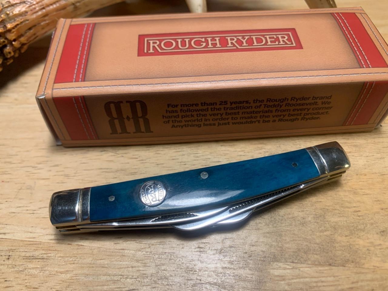 Rough Ryder Navy Blue Smooth Bone Congress 3 5/8
