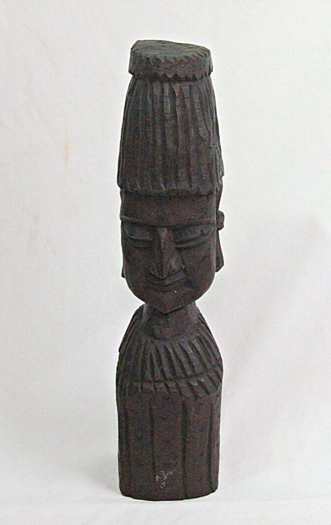 Vintage Hand-Carved Wooden Statue Home Decor Figurines