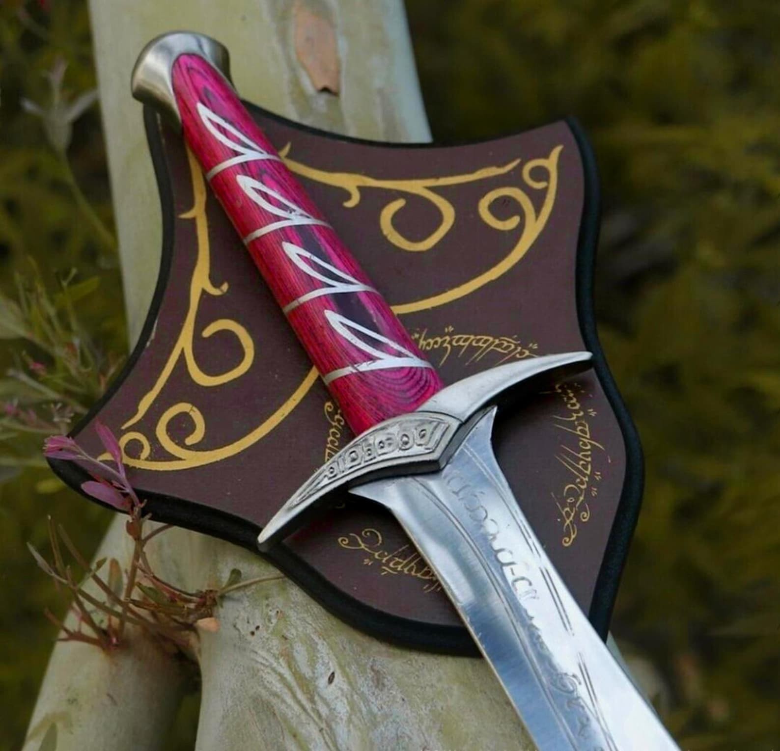 Elven Short Sword Replica Handmade – Fantasy Stainless Steel Cosplay Display