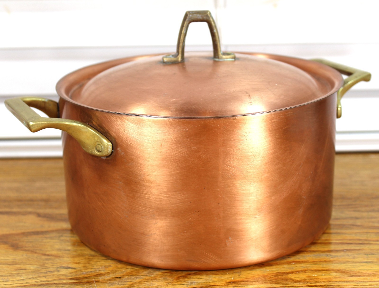 Unused Paul Revere Ware 3 Qt Buffet USA Solid Copper Pot Signature Pan Stockpot