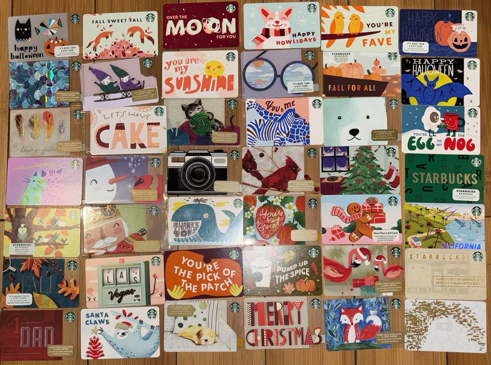 Starbucks Cards Large Variety Halloween Pumpkin Spice 42 Cards