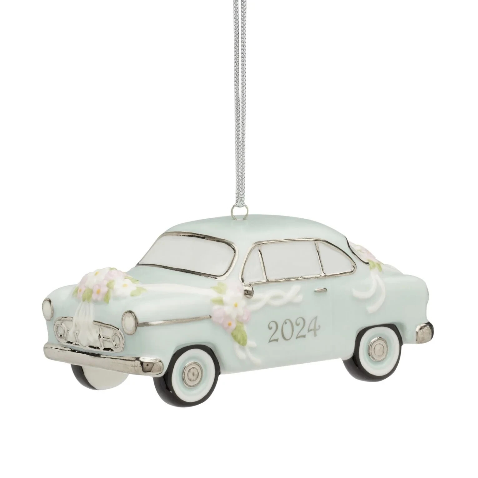 Lenox 2024 Just Married Wedding Car Ornament Honeymoon Vintage Christmas NEW