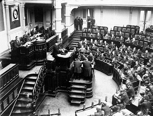 General view Lower House 50th Imperial Diet begins December 24 - Japan Old Photo