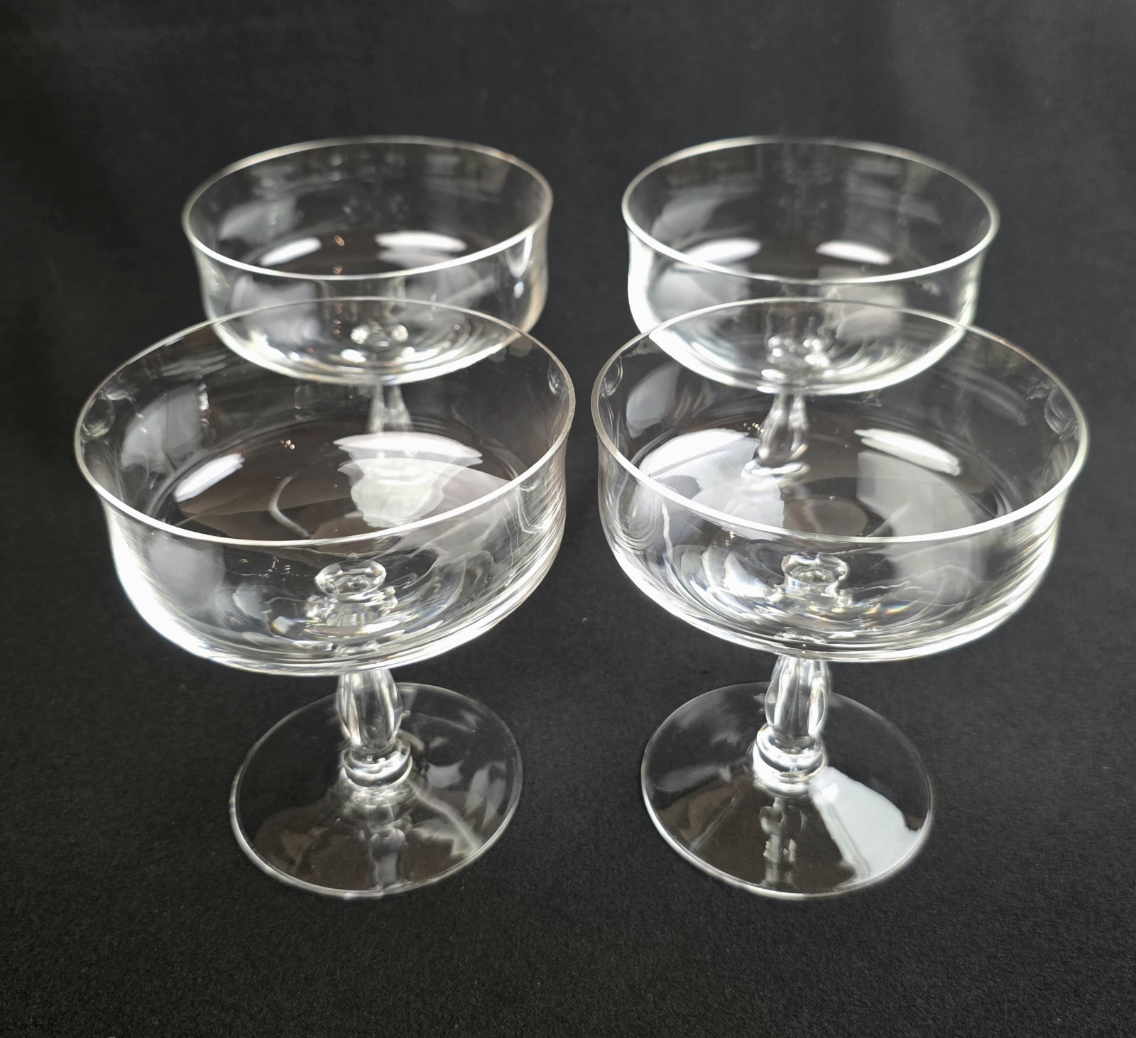 Vintage Noritake Clear Champagne Sherbet Glasses NC 13 Set Of 4