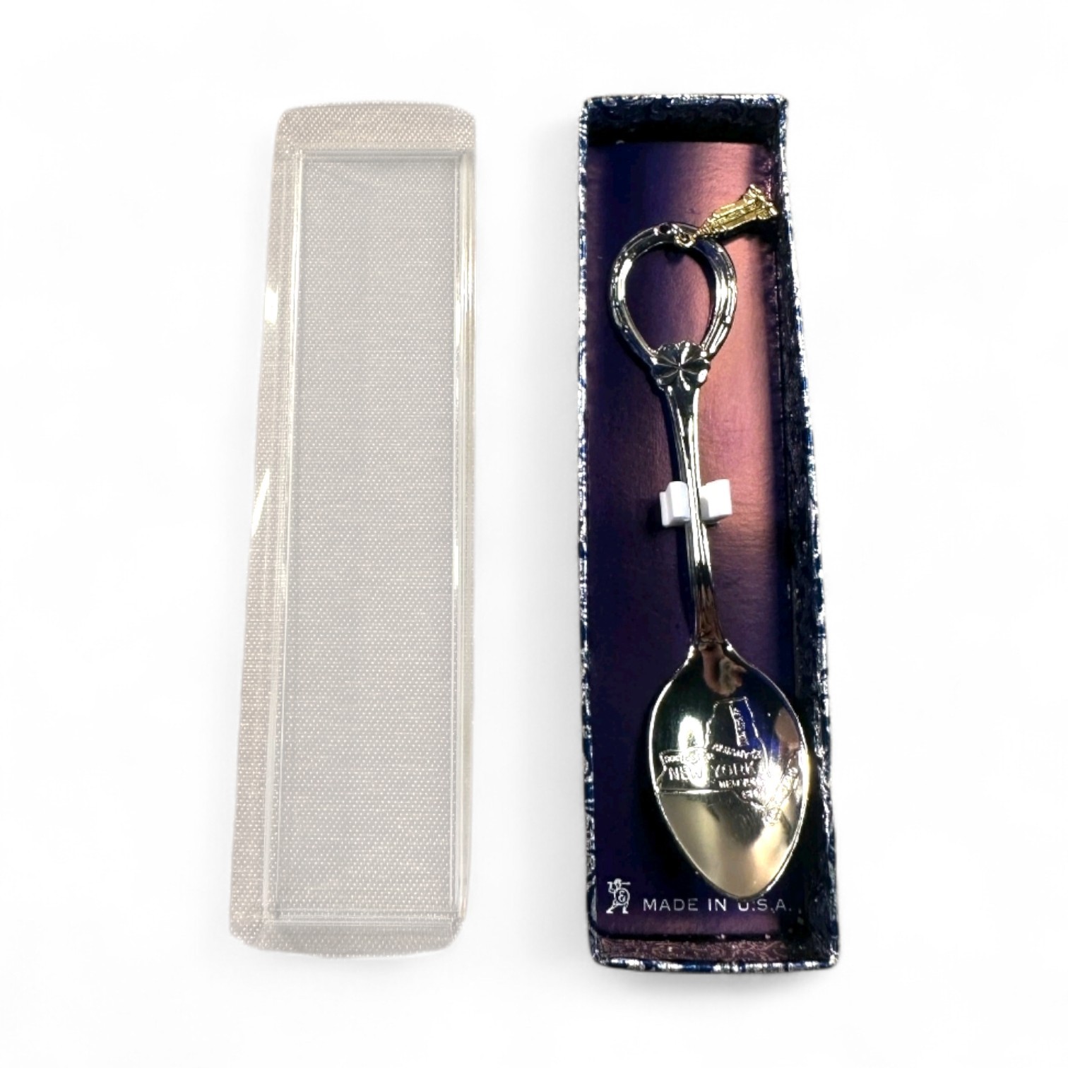 Vintage Silberne New York State Souvenir Spoon Empire State Building Charm Boxed Vintage Silberne New York State Souvenir Spoon Empire State Building Charm Boxed
