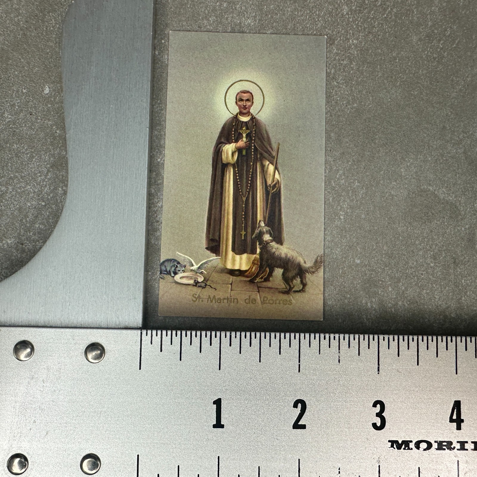 Vintage Holy Card Saint Martin de Porres Patron Saint Innkeepers Barbers Health
