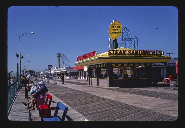 Photo:Seaside Heights New Jersey Boardwalk 1978 Steak Sandwiches Lemonade