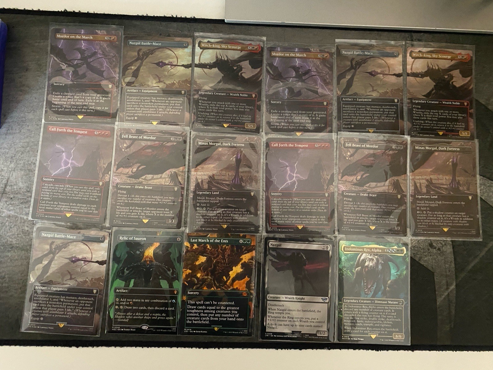 Collection Of Magic The Gathering Lord Of The Rings, The Hobbit, And Jurassic
