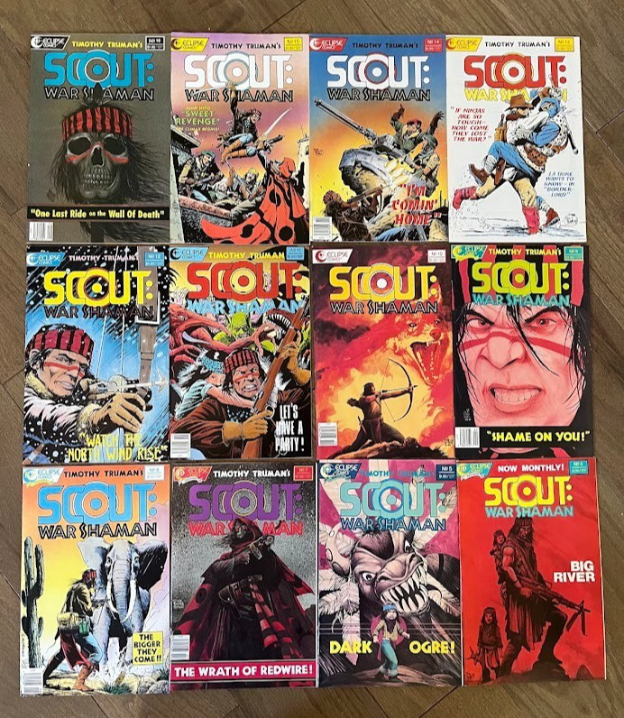 SCOUT WAR SHAMAN COMIC LOT 12 ISSUES ECLIPSE COMICS TIMOTHY TRUMAN
