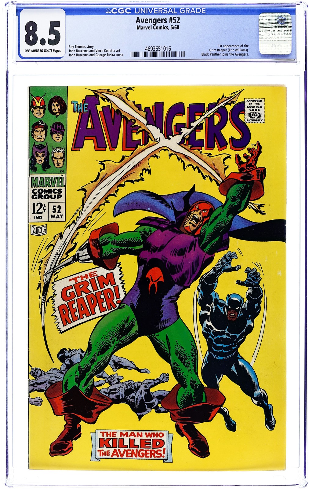 Avengers #52 CGC 8.5 1968 4693651016