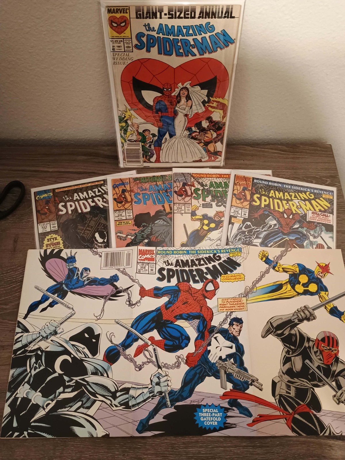Vintage Marvel Copper Age Comics Lot: The Amazing Spider-Man with Keys (1987-92)