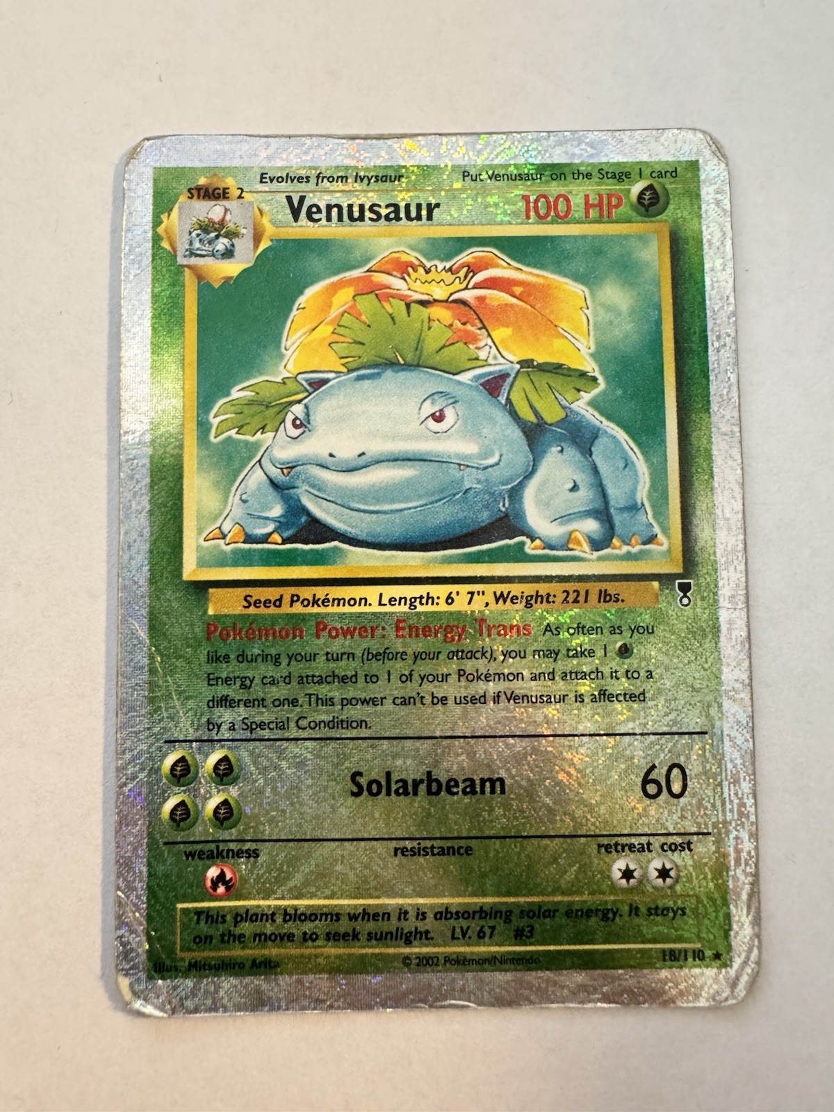 Pokemon English Card - Venusaur #18 Reverse Holo - Legendary Collection