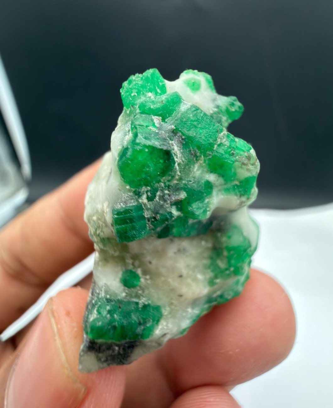 Emerald Crystal Cluster On Matrix Combine /Collector Mineral Specimen/ 128 Carat