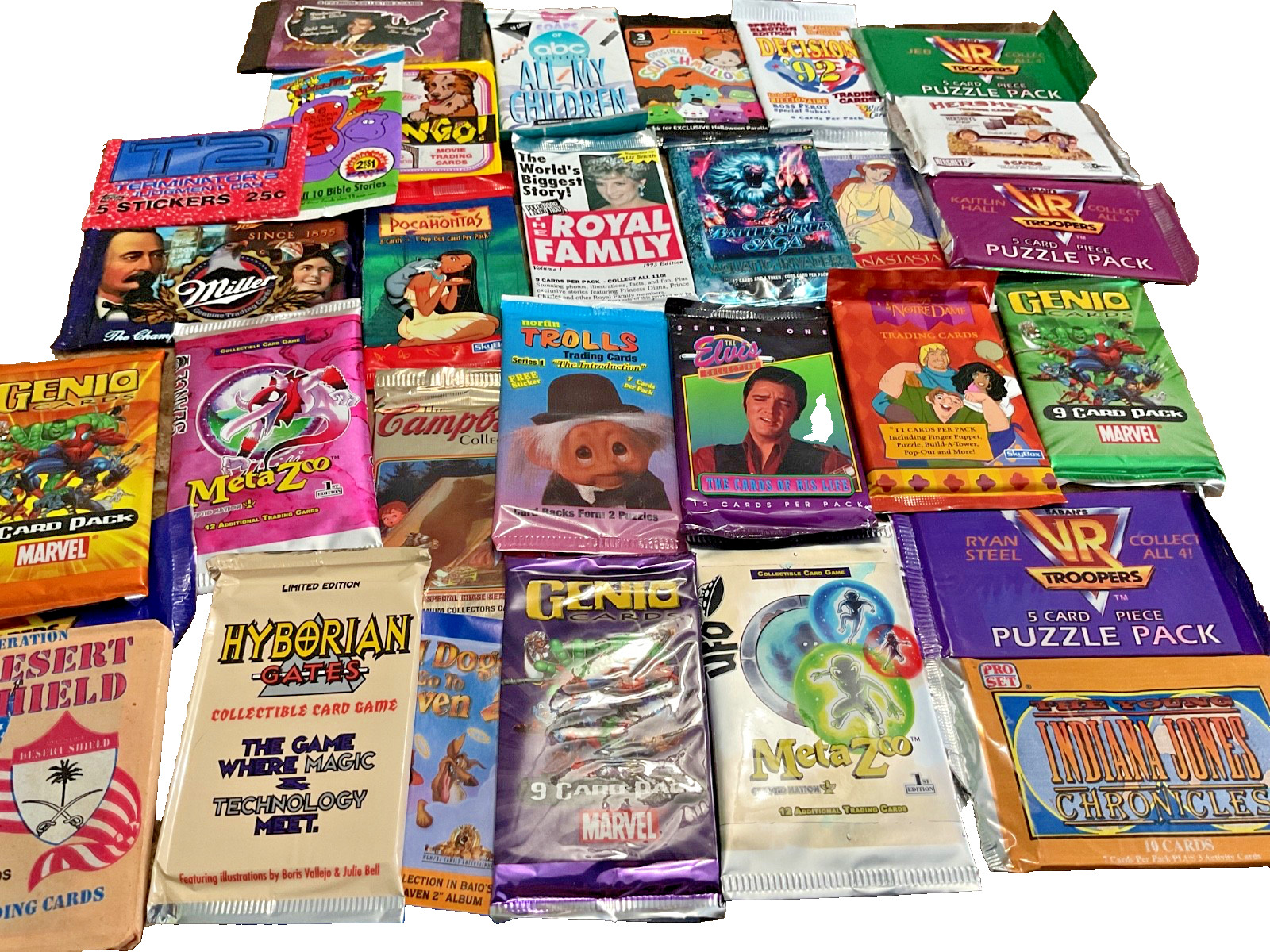 10 New Sealed Vintage 90’s 00’s Non Sports Trading Card Packs NO DUPLICATES