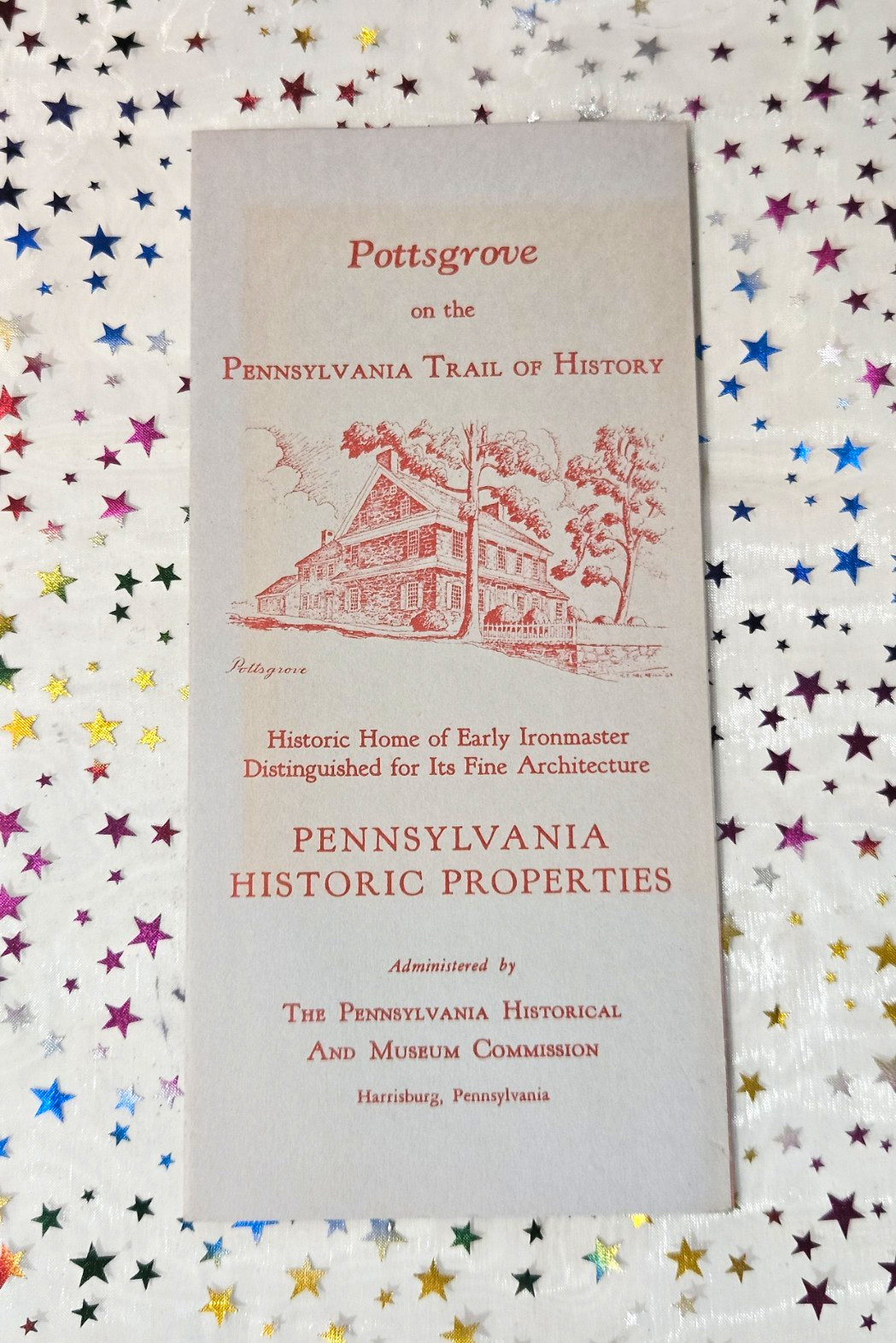 Vintage 1962 Pottsgrove PA Trail Of History Historic Properties Travel Flyer Vintage 1962 Pottsgrove PA Trail Of History Historic Properties Travel Flyer