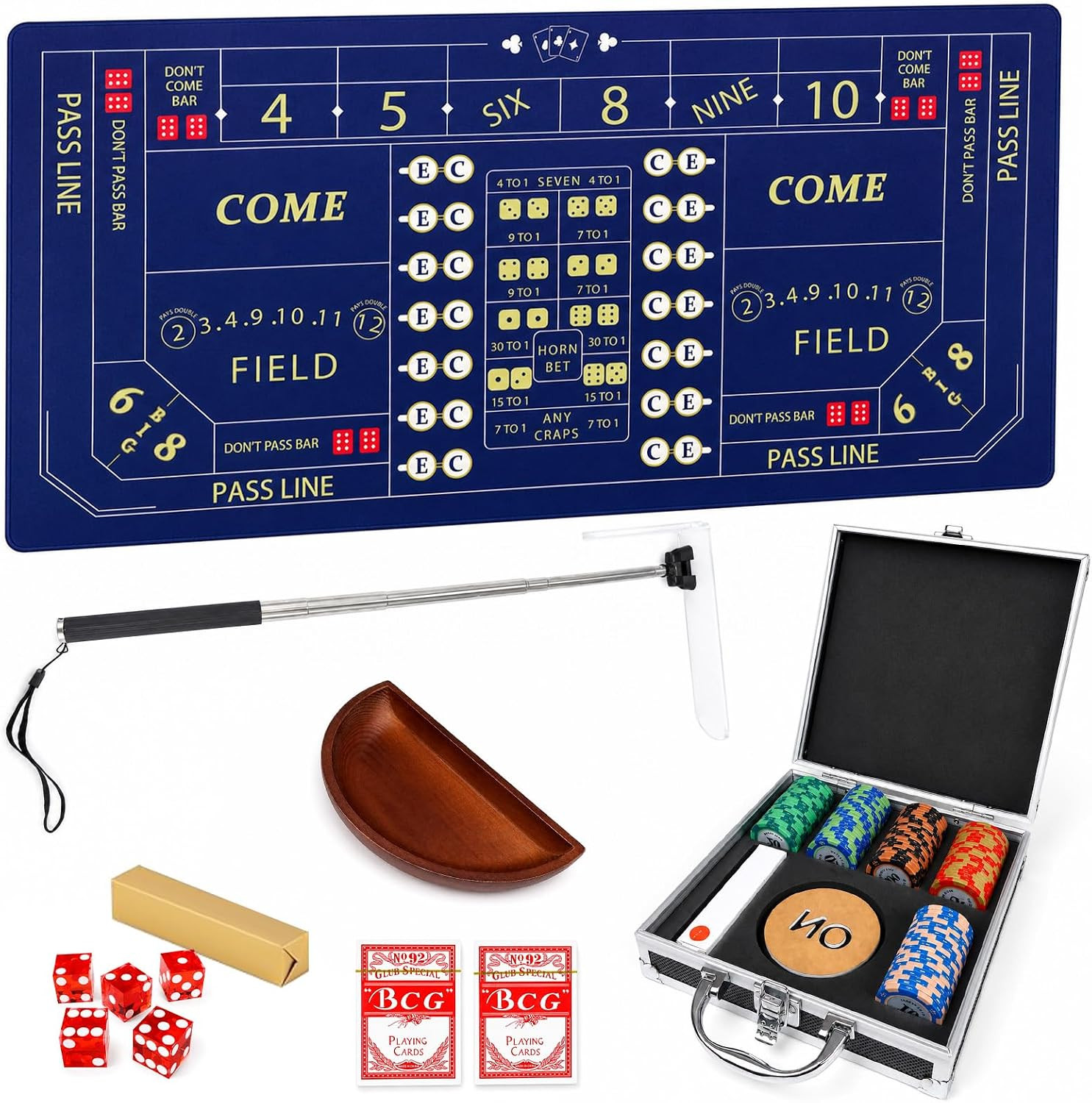 Deluxe Craps Table Top Set with 71\