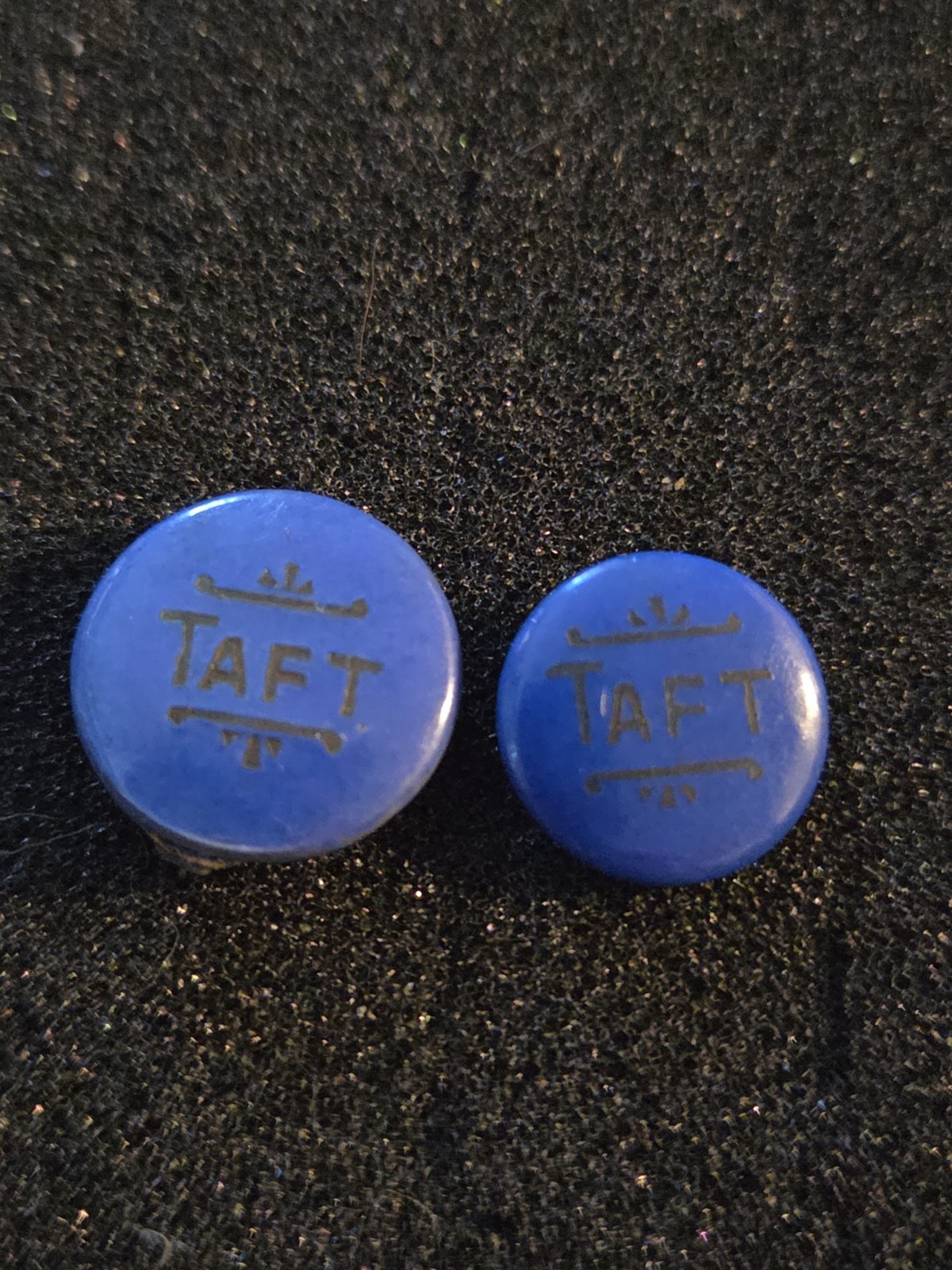 1908 William Howard Taft Political Campaign Pinback Button Original Lot Of 2