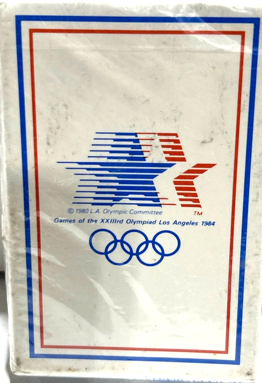 1984 LA Olympics “Stars In Motion” Playing Cards Made in USA NEW (black cart
