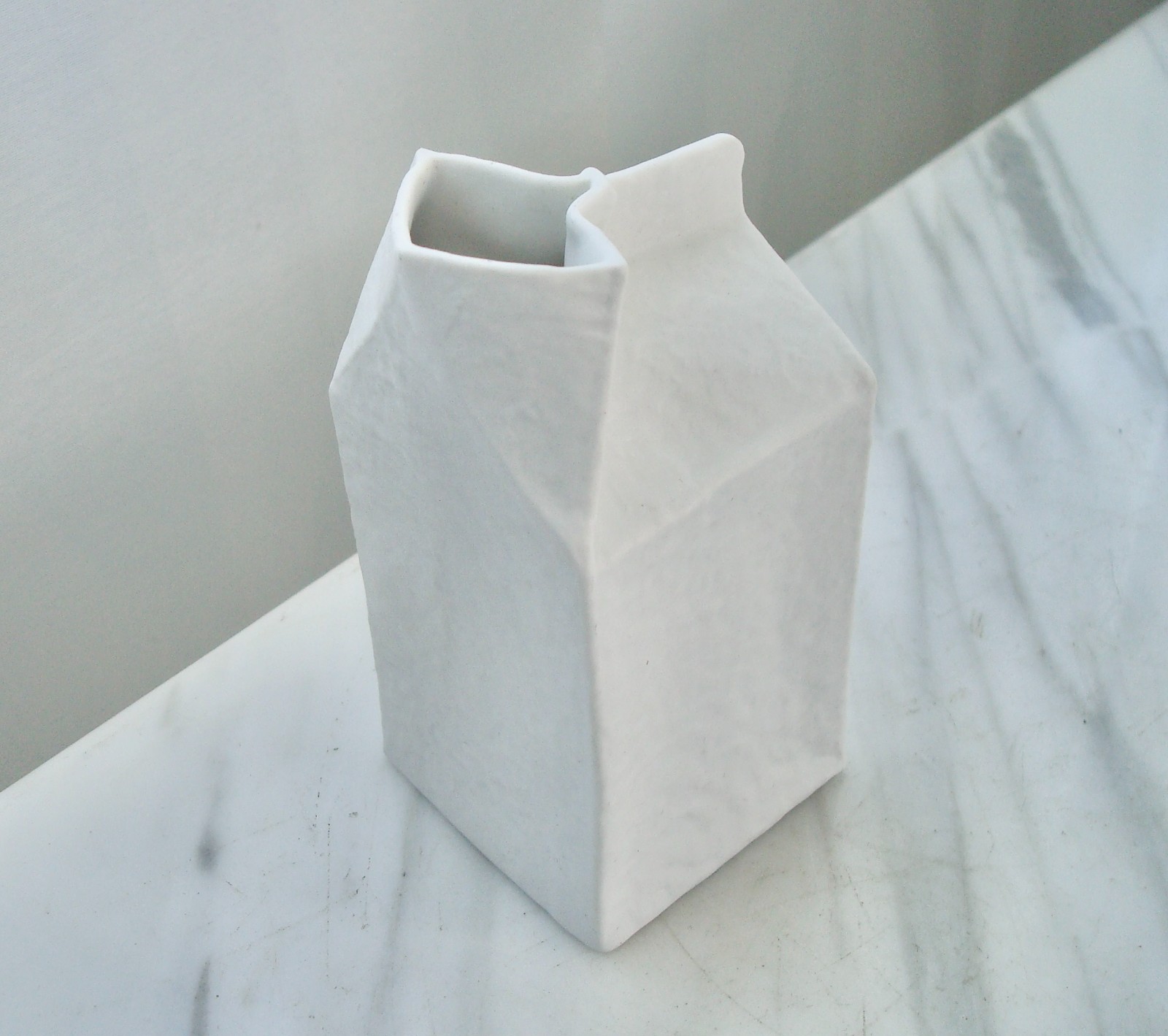 Vtg MCM Modernist ROSENTHAL studio linie MILK CARTON Pop Art YANG Porcelain VASE Vtg MCM Modernist ROSENTHAL studio linie MILK CARTON Pop Art YANG Porcelain VASE