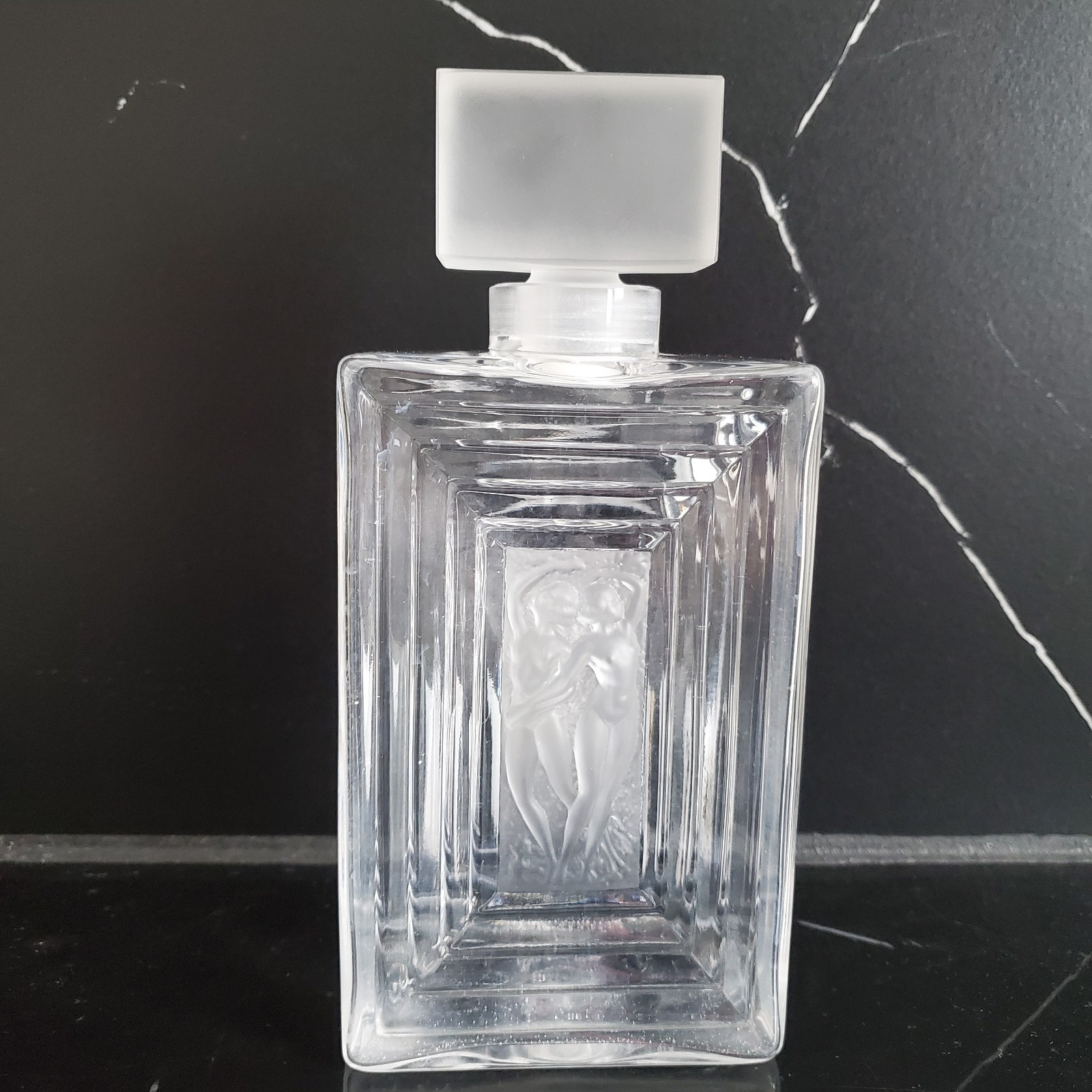 Vintage Lalique Nudes Duncan Bottle H 8