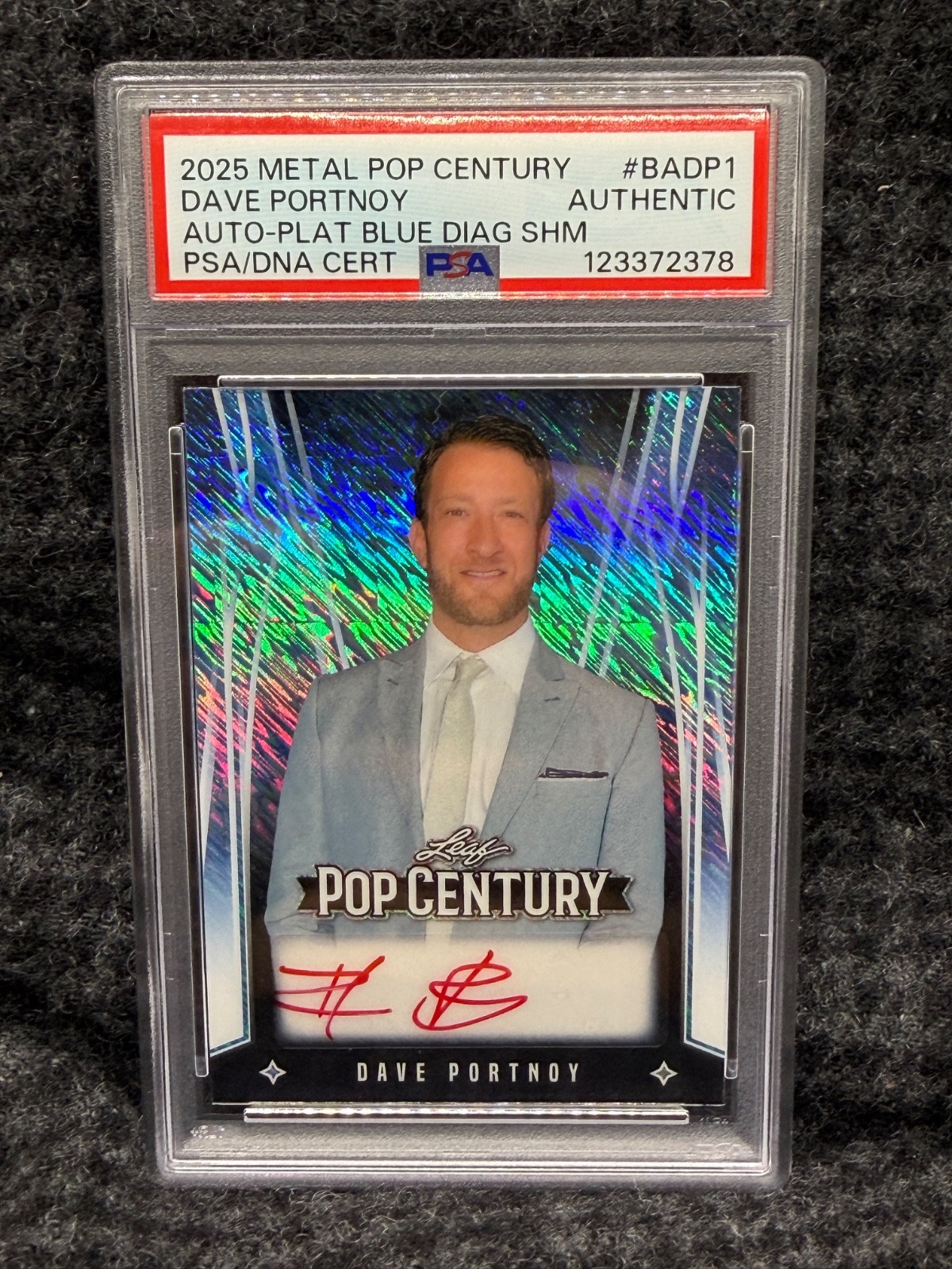 PSA Authentic 2025 Leaf Pop Century - Dave Portnoy - Auto #1/7 - Blue - Barstool