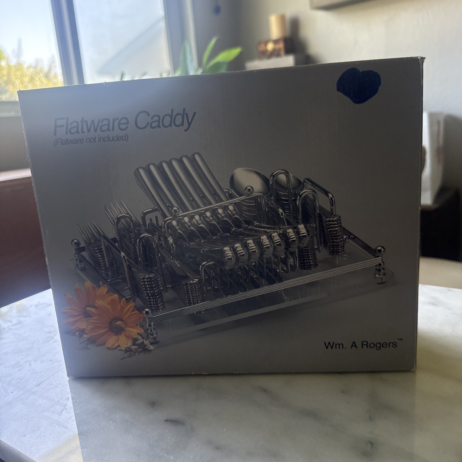 Vintage Wm. A Rogers Flatware Caddy Chrome Acrylic New MCM Style Vintage Wm. A Rogers Flatware Caddy Chrome Acrylic New MCM Style