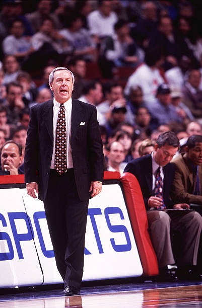 Head coach Roy Williams Kansas Jayhawks directs his team during a - Old Photo