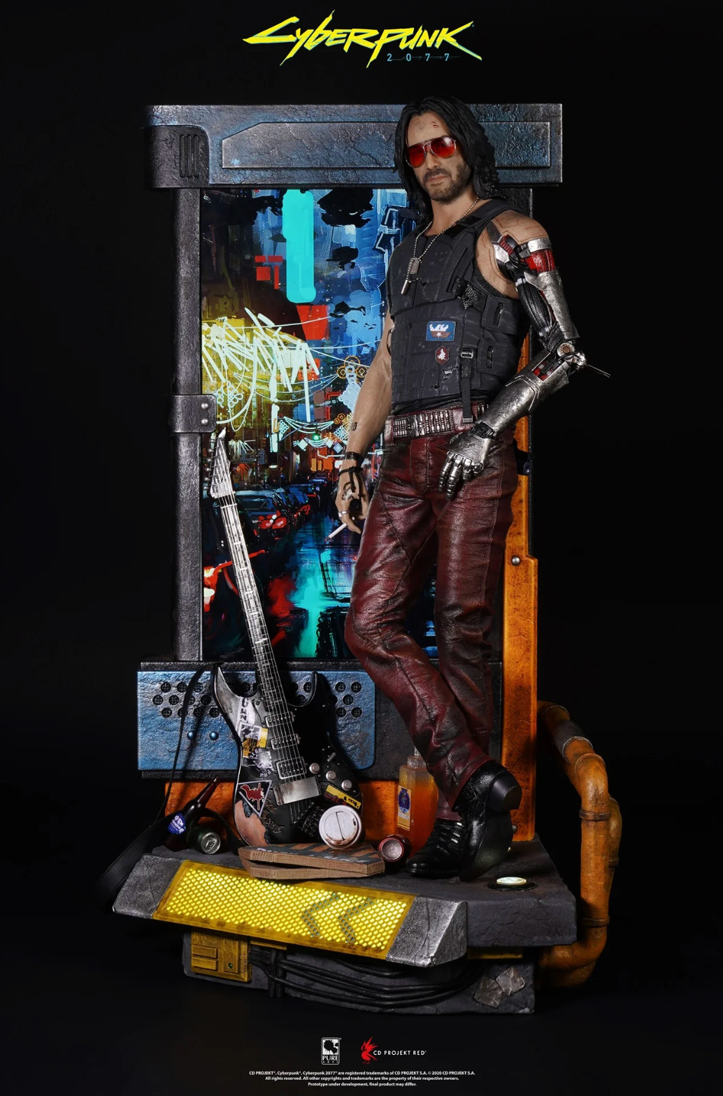 PURE ARTS Cyberpunk 2077 Johnny Silverhand  1/4 Scale Statue, #892 OF 2077, LE