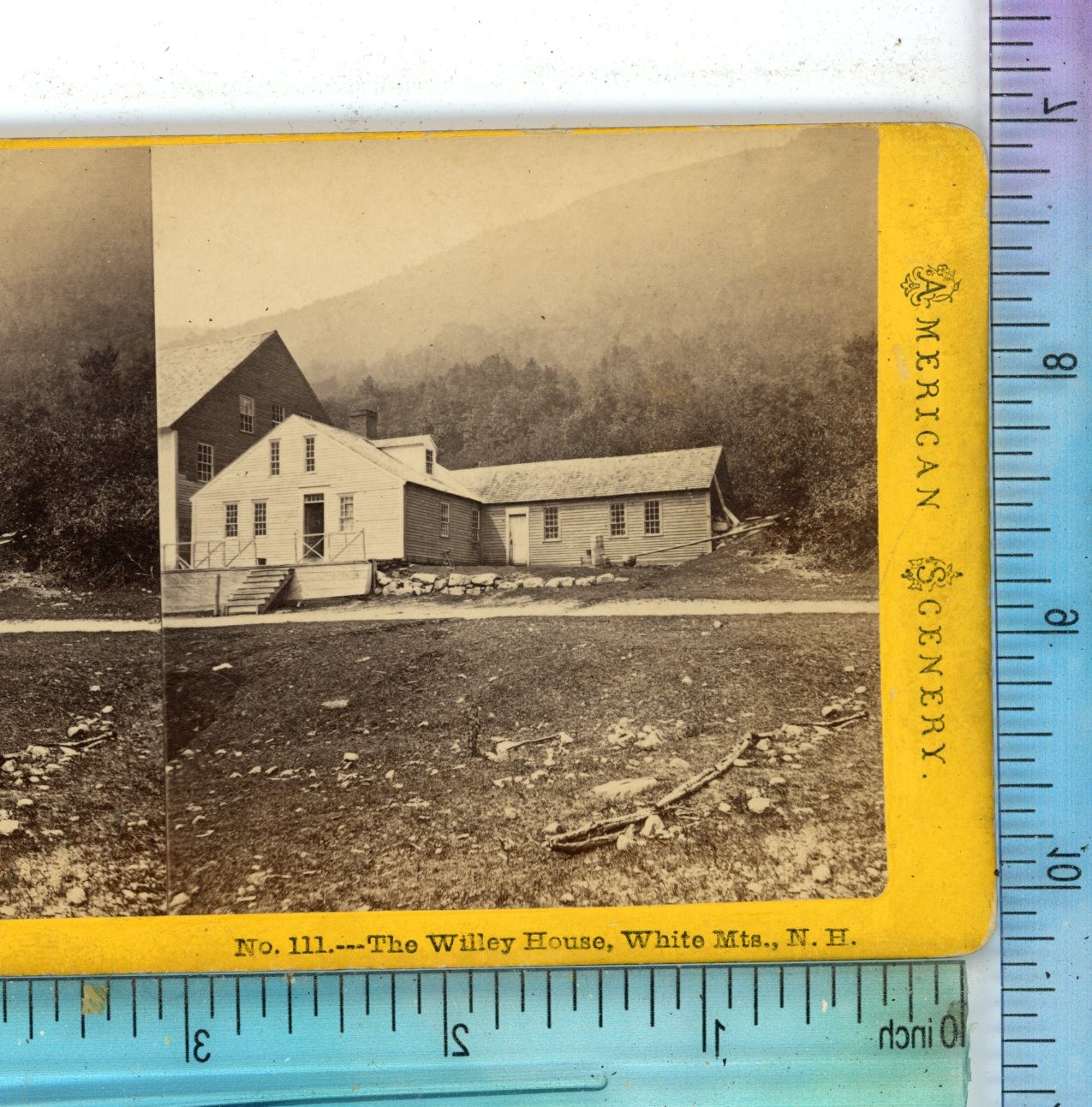 The Willey House White Mountains NH New Hampshire N.W. Pease Stereoview