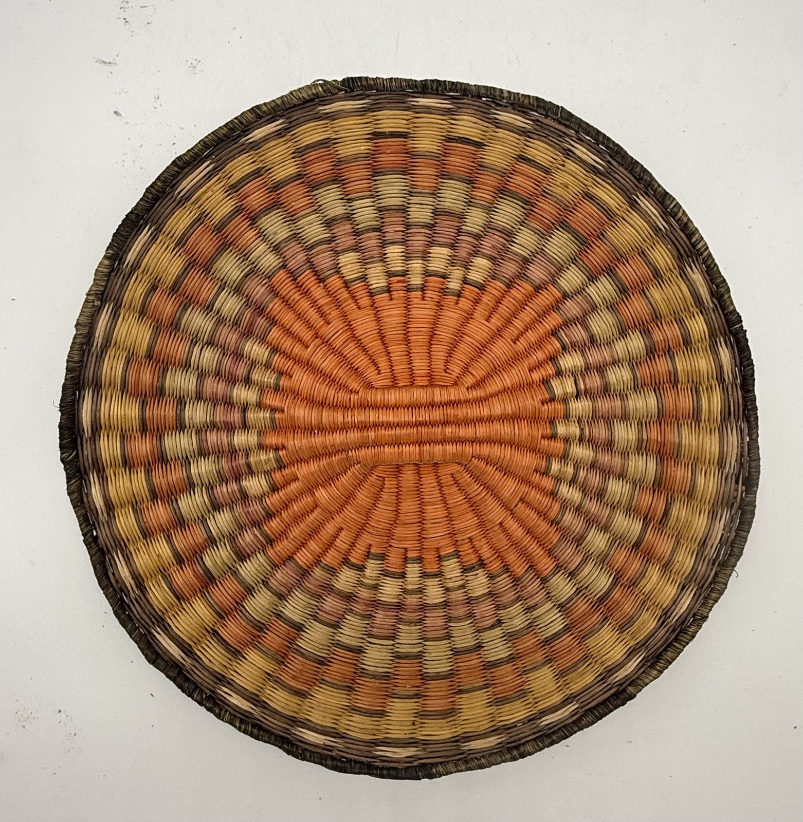 Old Hopi Wicker Basket 12” Diameter 