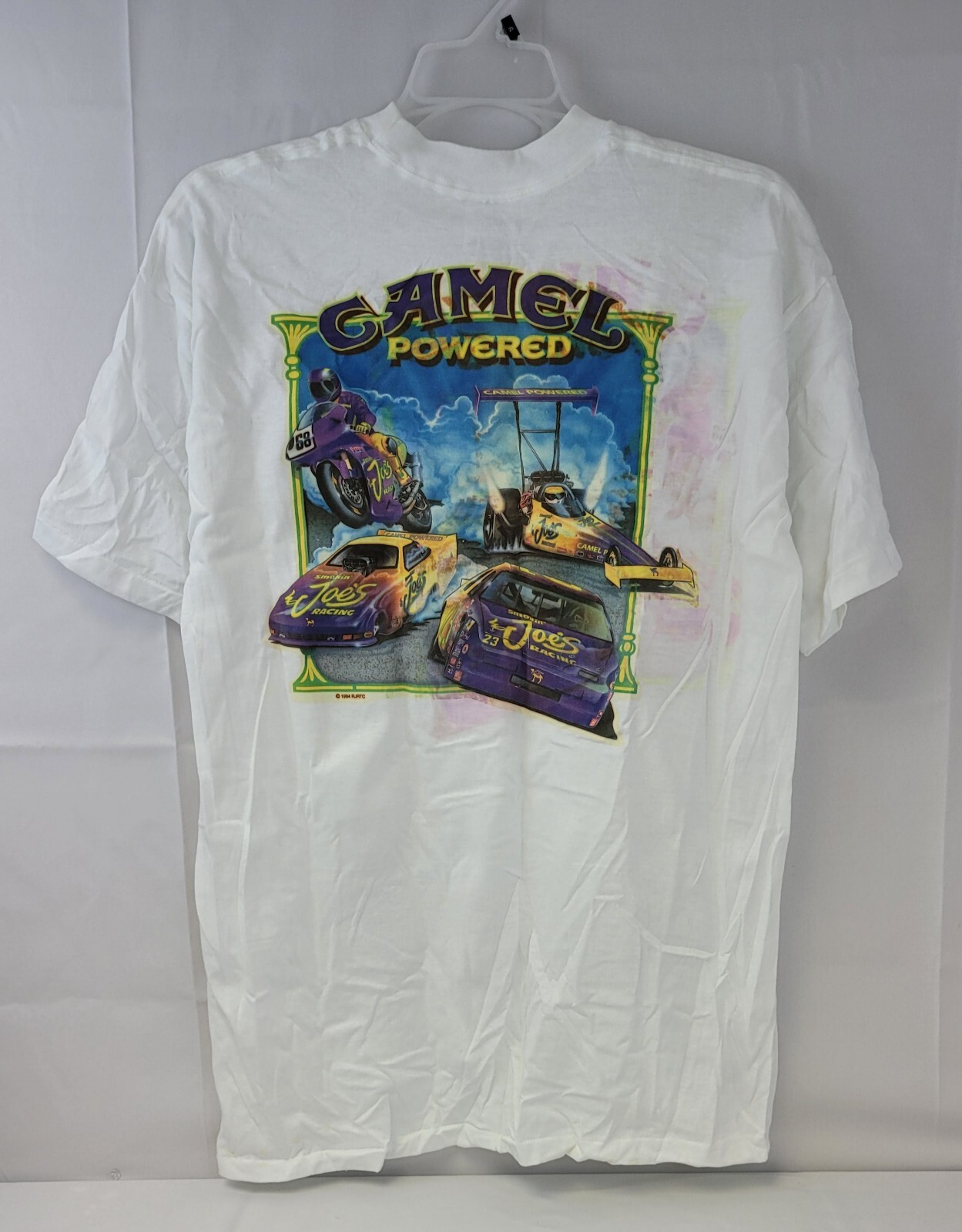 NEW CAMEL POWERED SMOKIN’ JOE’S RACING T SHIRT XL VINTAGE- see Description w/box
