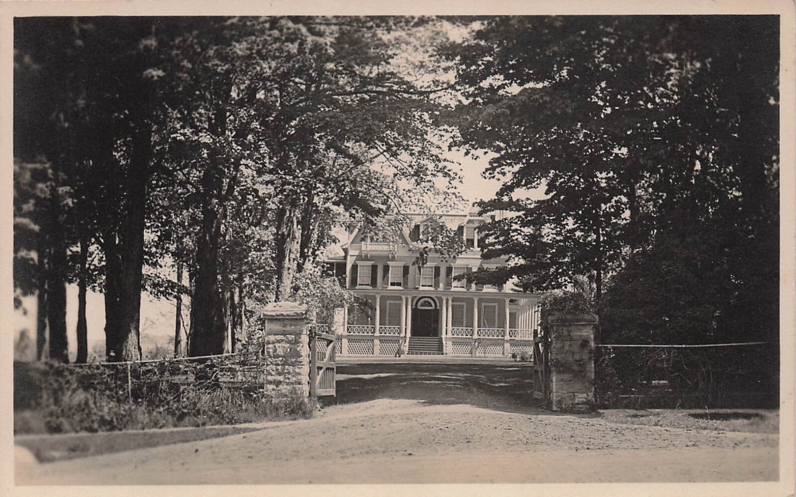 RPPC Cooperstown NY New York Main Street Lakelands Mansion Photo Postcard F27