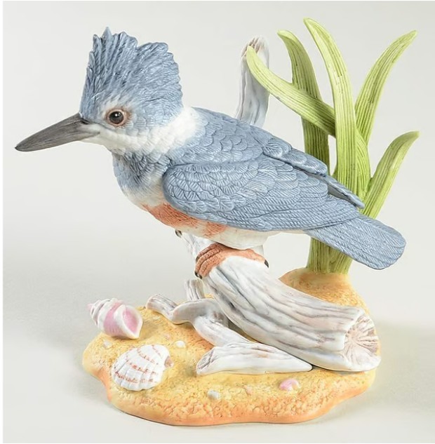 Lenox Garden Bird Collection Female Belted Kingfisher Porcelain Figurine Boxed Lenox Garden Bird Collection Female Belted Kingfisher Porcelain Figurine Boxed