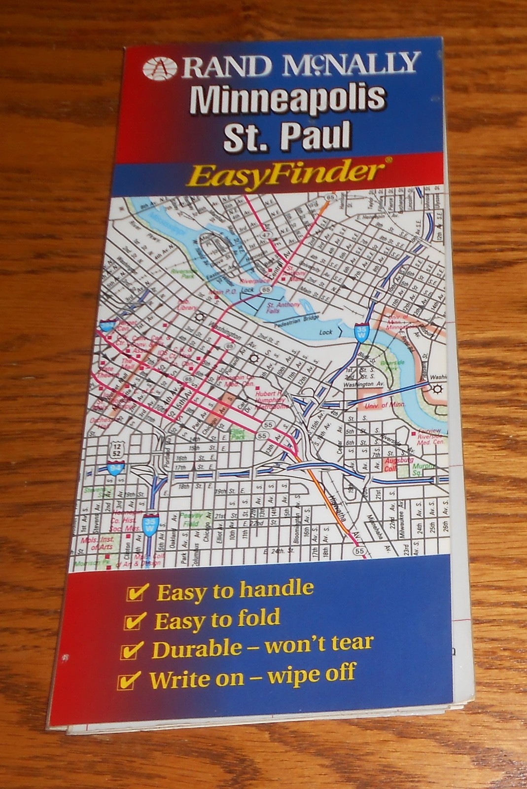 Minneapolis St. Paul Map EasyFinder Rand McNally Laminated Minneapolis St. Paul Map EasyFinder Rand McNally Laminated
