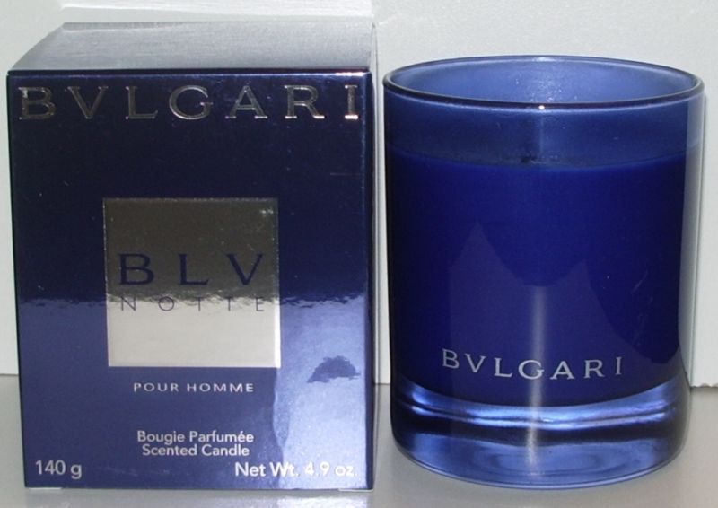BVLGARI BLV NOTTE POUR HOMME SCENTED CANDLE 140 G/4.9 OZ. NIB