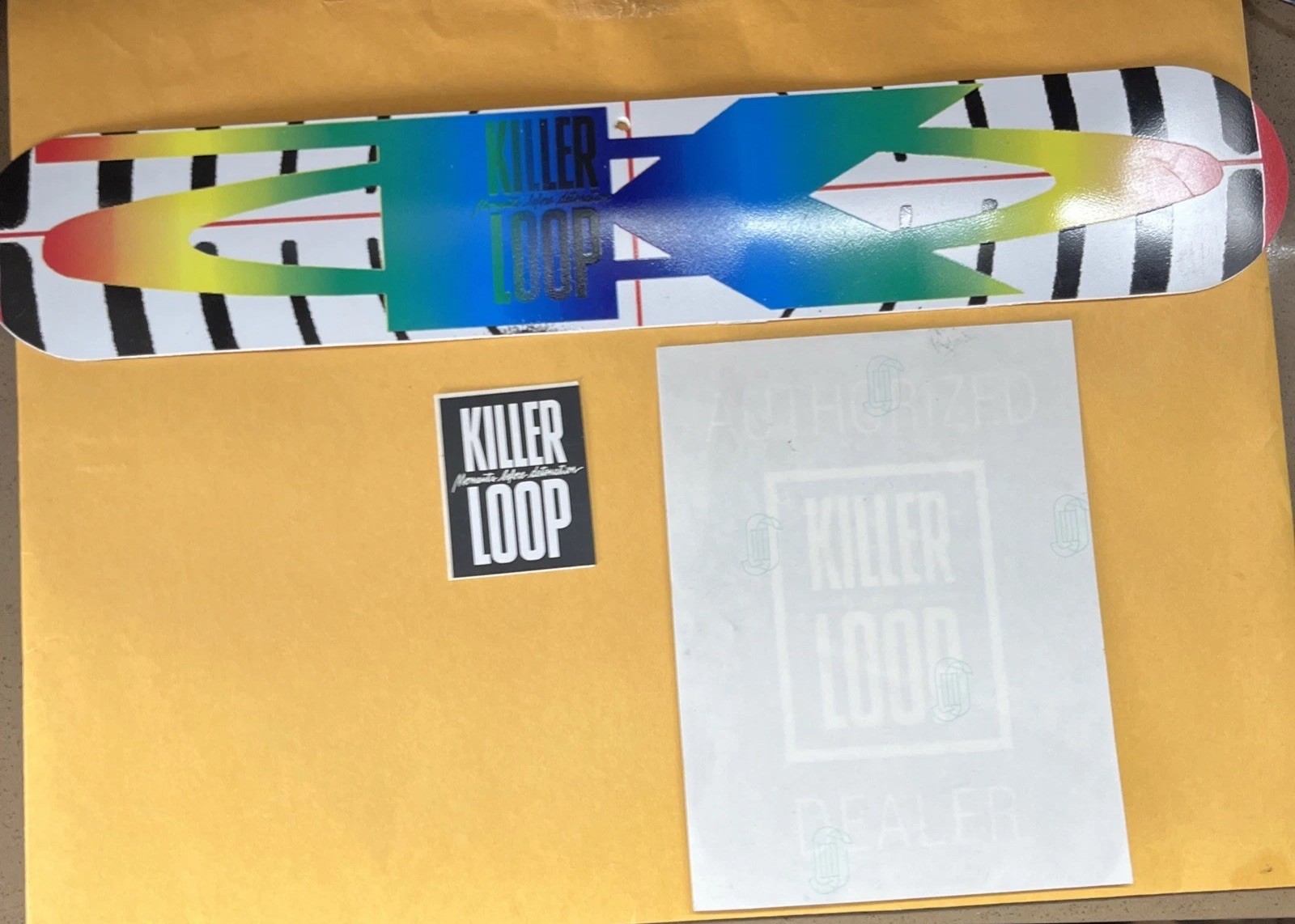 80’s Killer Loop Sticker And Authorized Dealer Ad Lot Mini Snowboard Model 80’s Killer Loop Sticker And Authorized Dealer Ad Lot Mini Snowboard Model